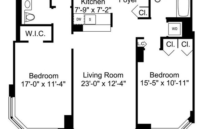 2 beds, 2 baths, $7,095, Unit 38E