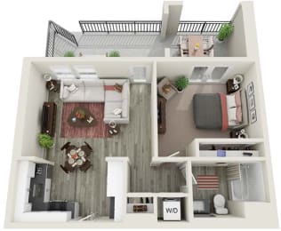 1 bed, 1 bath, 630 sqft, $2,700