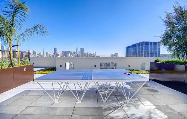 Ping-Pong table at Vance in San Francisco, CA.