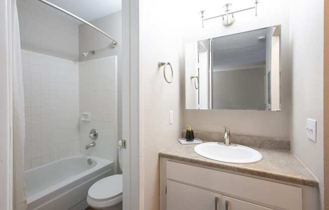 Bathroom at Sky Island Apartments