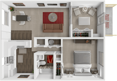 1 bed, 1 bath, 835 sqft, $930