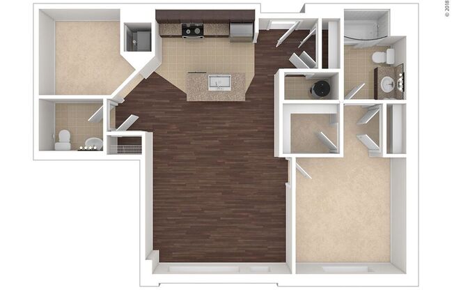 1 bed, 1 bath, 972 sqft, $2,599