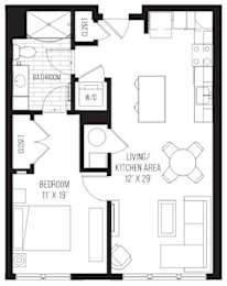 1 bed, 1 bath, 722 sqft, $1,815