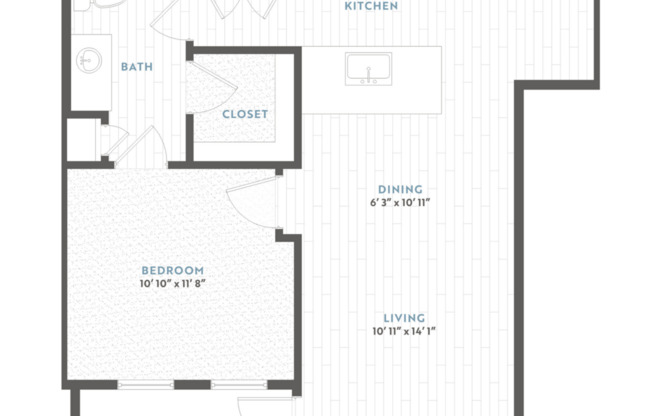 1 bed, 1 bath, 723 sqft, $1,197