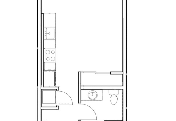Studio, 1 bath, 278 sqft, $1,825, Unit 208