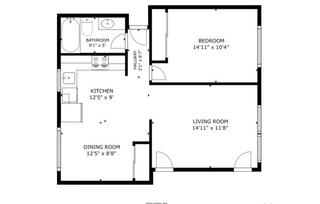 1 bed, 1 bath, 620 sqft, $1,250, Unit 29