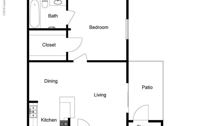 1 bed, 1 bath, 536 sqft, $1,065