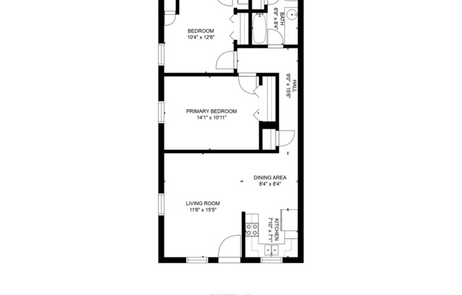 2 beds, 1 bath, 789 sqft, $1,130, Unit B