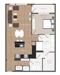 1 bed, 1 bath, 1,016 sqft, $1,755