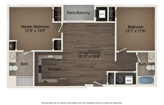 2 beds, 2 baths, 872 sqft, $2,500, Unit UNIT 106