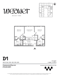 2 beds, 2 baths, 771 sqft, $2,135