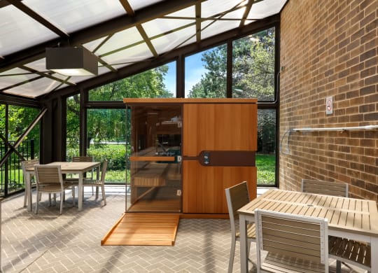 Sauna At Iroquois Club Apartments In Naperville, IL