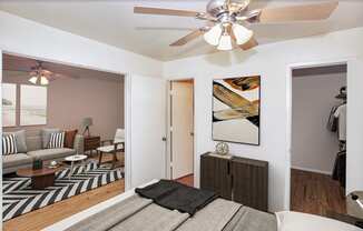 Spacious bedrooms at La Hacienda Apartments in Tucson, AZ!