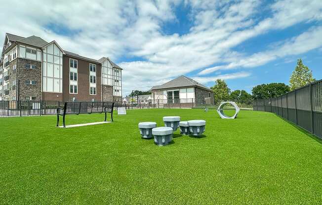 Dog park at Legacy Rochester Hills Apartments