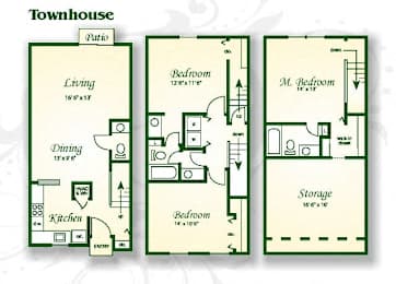 3 beds, 2.5 baths, 1,705 sqft, $2,004