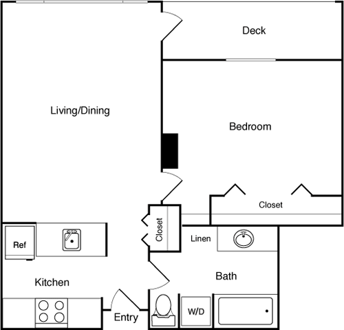 1 bed, 1 bath, 666 sqft, $2,084, Unit 1206