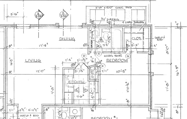 1 bed, 1 bath, 553 sqft, $590, Unit C-2