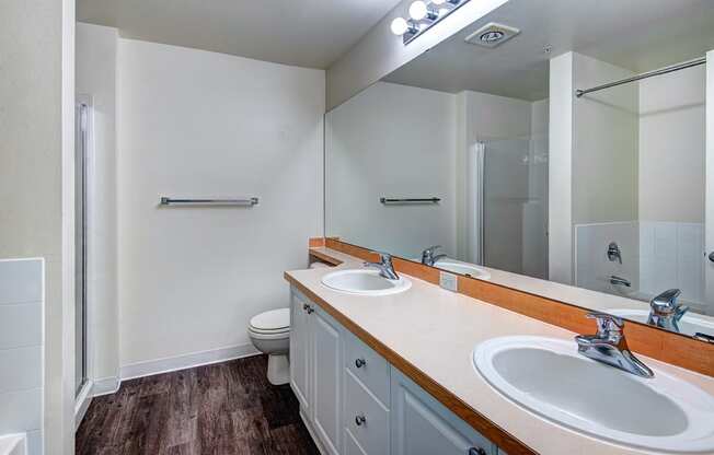 Dual Sinks in Master Bathroom in specific apartments