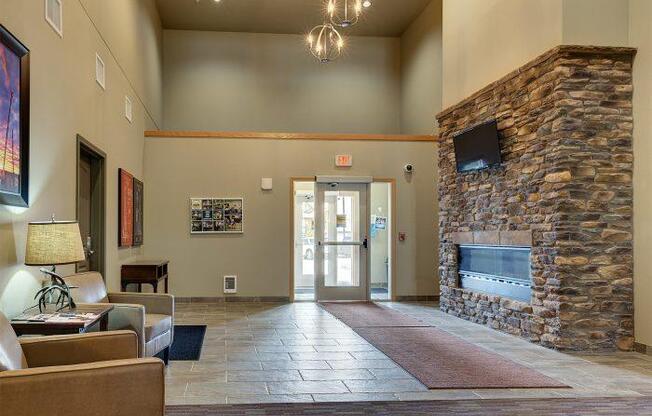 Lobby at Bluffs of Williston Apartments ND