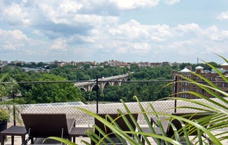 Roof Deck overlooking Rock Creek Park at Calvert House Apartments, Washington, 20008