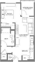 Studio, 1 bath, 591 sqft, $2,787