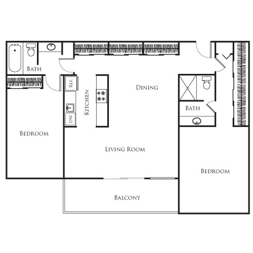 2 beds, 2 baths, 1,091 sqft, $3,245, Unit 324