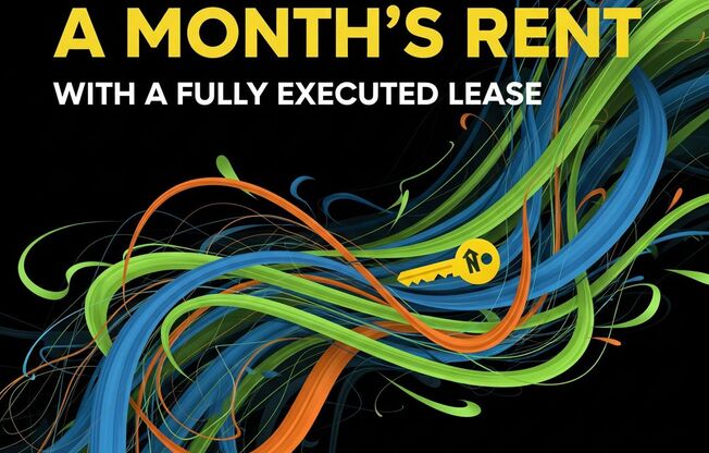 1/2 off a month's rent with fully executed, paid lease!