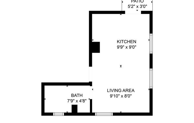 Studio, 1 bath, 250 sqft, $725, Unit D-9