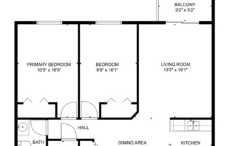 2 beds, 1 bath, 835 sqft, $875, Unit 1730-209