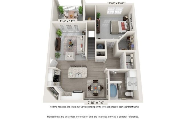 1 bed, 1 bath, 810 sqft, $1,880, Unit 2525-201