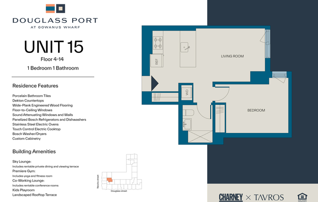 1 bed, 1 bath, $4,525, Unit 915
