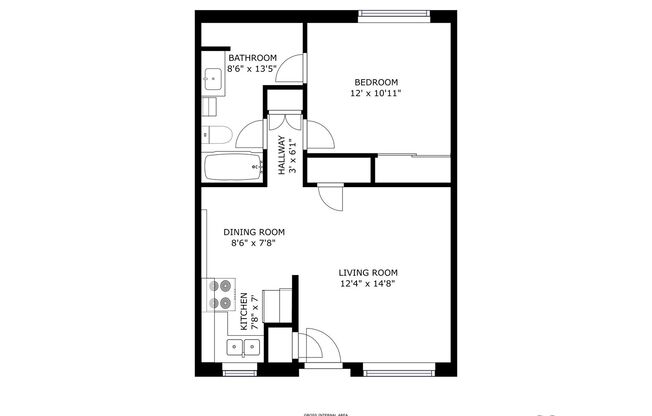 1 bed, 1 bath, 450 sqft, $1,249, Unit 21