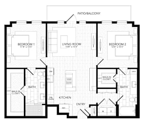 2 beds, 2 baths, 1,172 sqft, $3,504