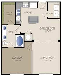 1 bed, 1 bath, 823 sqft, $1,461