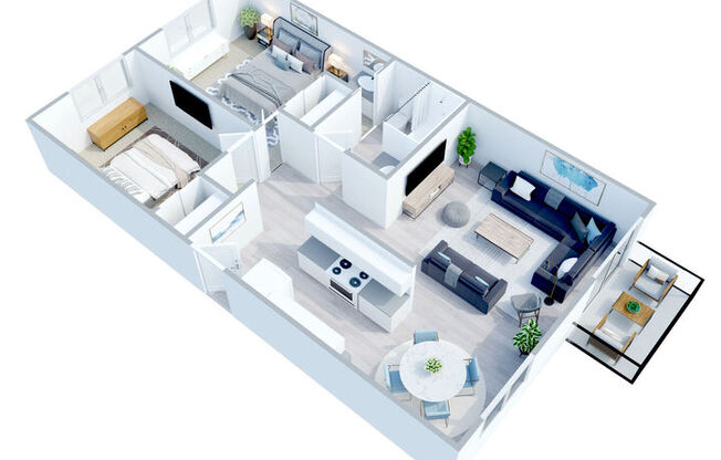 2 beds, 1 bath, 922 sqft, $1,795