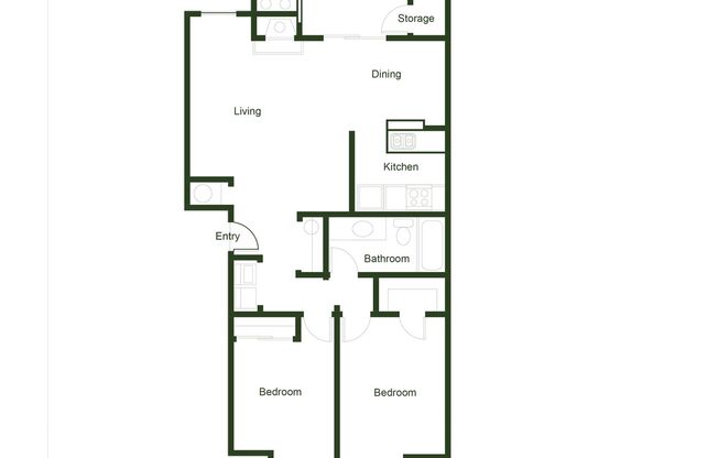 2 beds, 1 bath, 902 sqft, $2,185, Unit H304