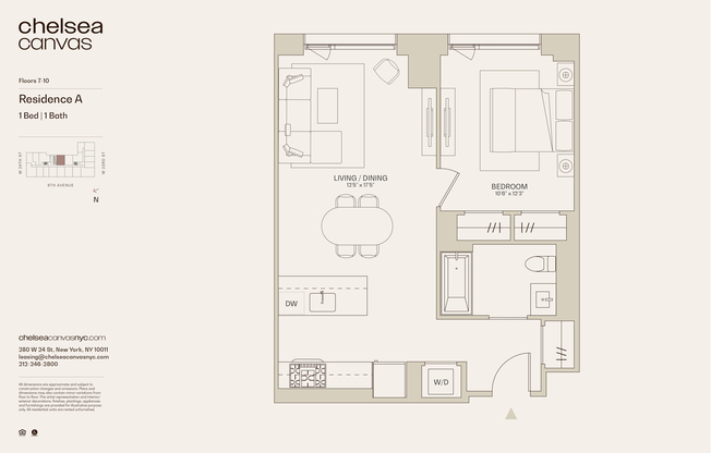 1 bed, 1 bath, $7,800, Unit 9A