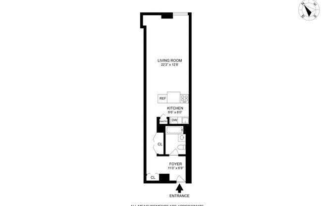 Studio, 1 bath, 589 sqft, $3,550, Unit 1204
