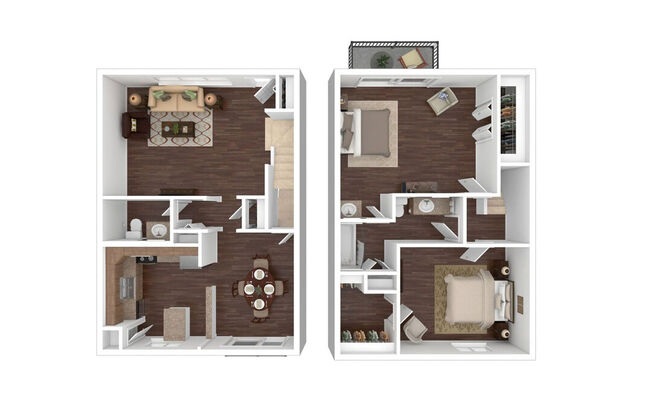2 beds, 1.5 baths, 1,246 sqft, $1,444