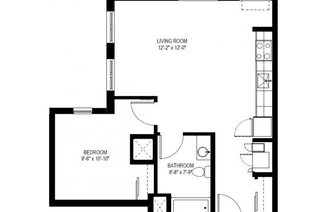1 bed, 1 bath, 653 sqft, $1,515, Unit 205