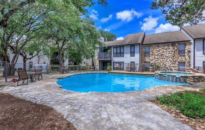 a small house in a pool