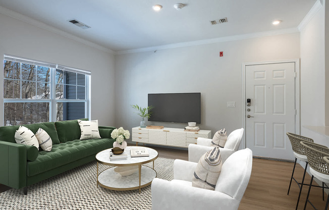 Living Area with Hard Surface Flooring