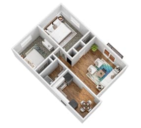 2 beds, 1 bath, 800 sqft, $960