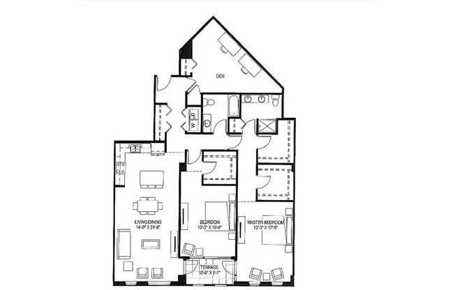 2 beds, 2 baths, 1,665 sqft, $2,495, Unit 1114