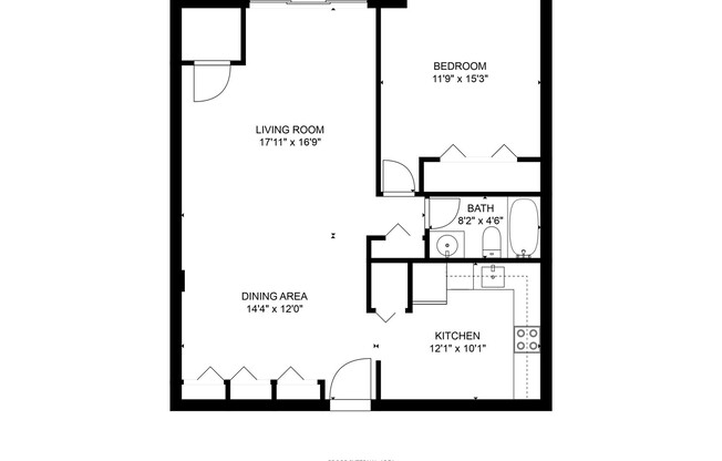 1 bed, 1 bath, 826 sqft, $2,500, Unit 708
