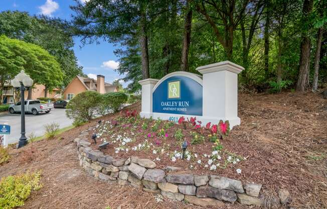 Property Entrance Sign at Oakley Run Apartments in Smyrna, GA