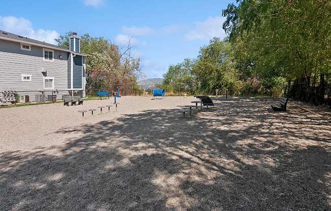 Community Dog Park with Agility Equipment at Overlook Apartments located in Salt Lake City, UT.