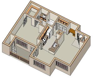 1 bed, 1 bath, 750 sqft, $1,038