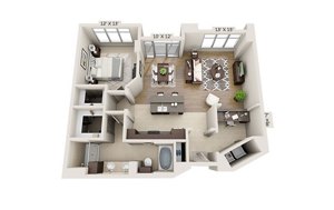 1 bed, 1 bath, 1,067 sqft, $3,080