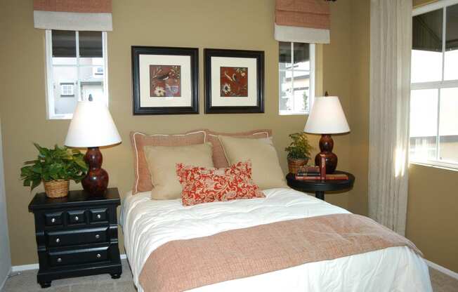 Bedroom with windows